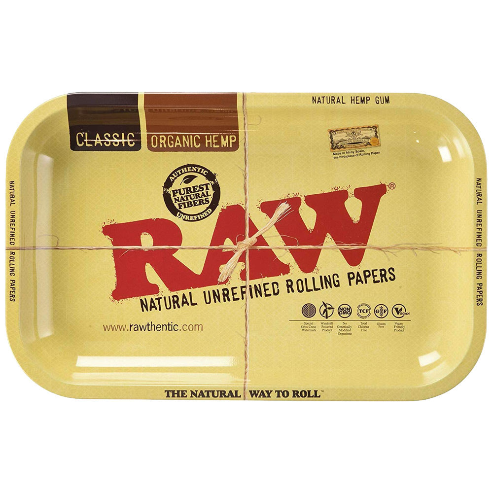 11" x 7" Raw Aluminum High Sided Rolling Tray, BDD Wholesale