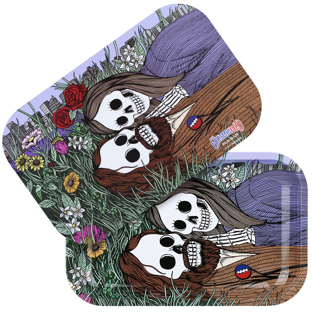 Grateful Dead x Pulsar Rolling Tray & Lid Kit - Flower Couple / 11" x 7", BDD Wholesale