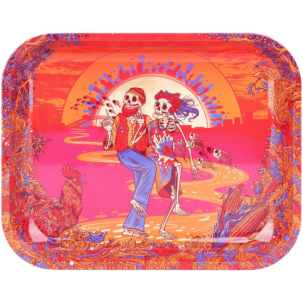 Grateful Dead x Pulsar Large Metal Rolling Tray - Sunset Dance / 13"x11", BDD Wholesale