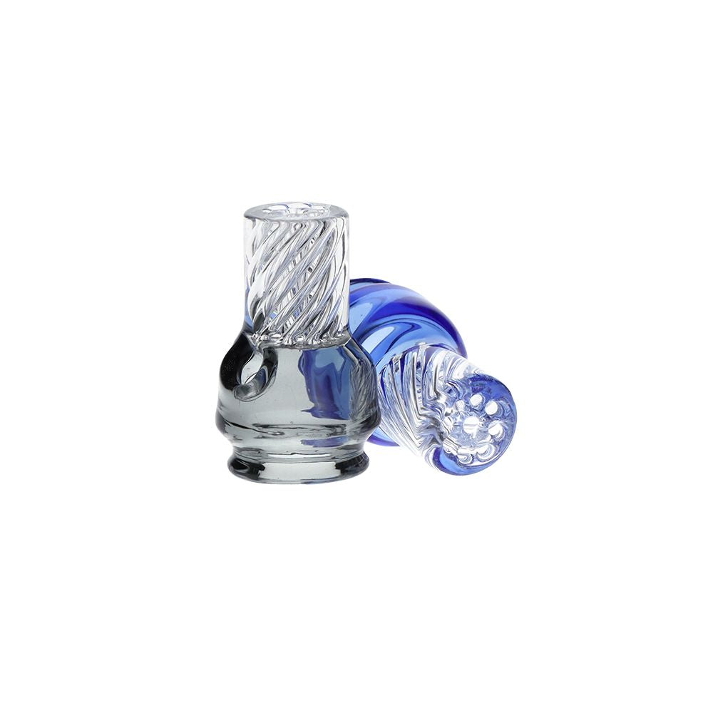 Pulsar Vortex Glass Mouthpiece Attachement for Puffco Pivot w/ Display Stand - Colors Vary, BDD Wholesale