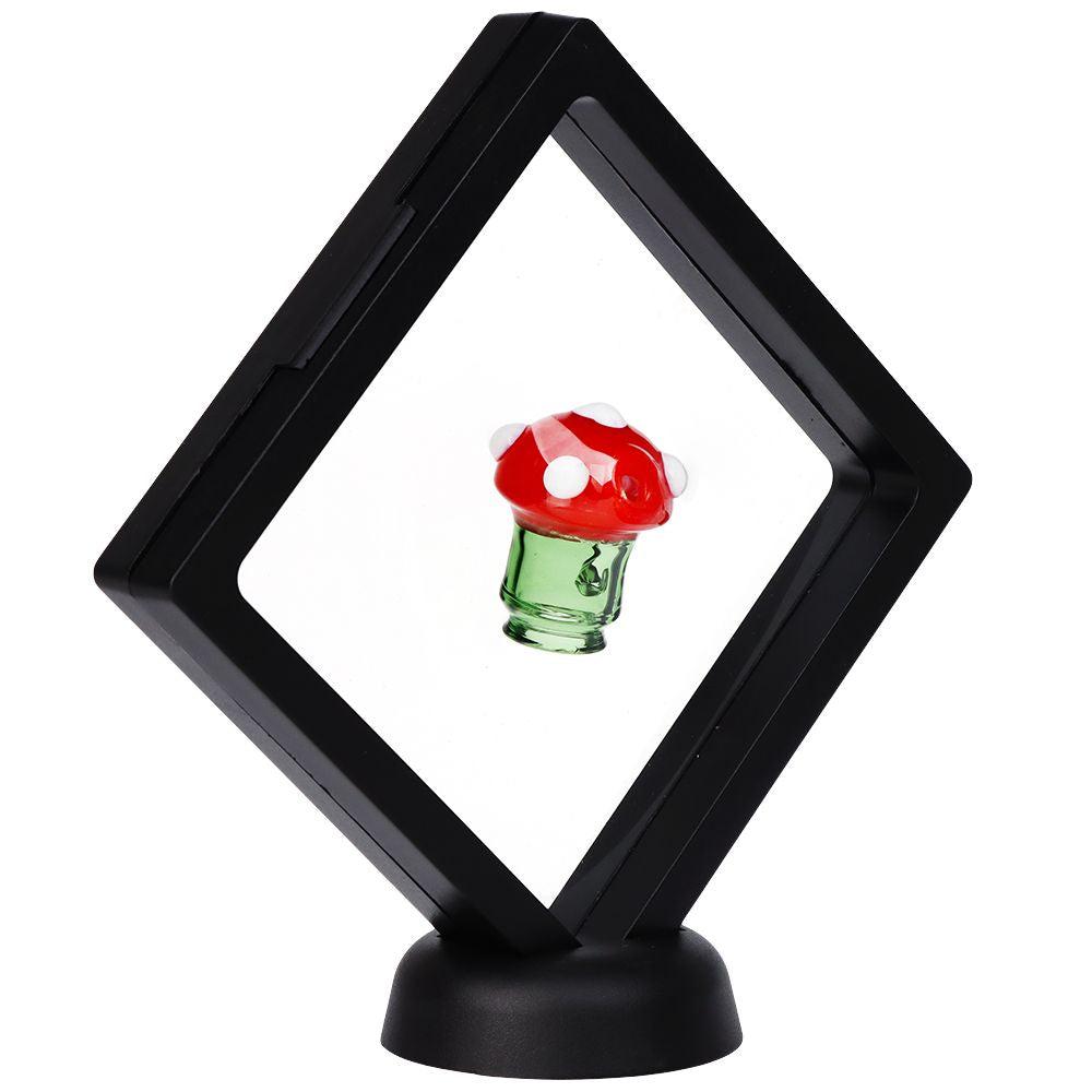 Pulsar Mushroom Glass Mouthpiece Attachment for Puffco Pivot w/ Display Stand - Colors Vary, BDD Wholesale