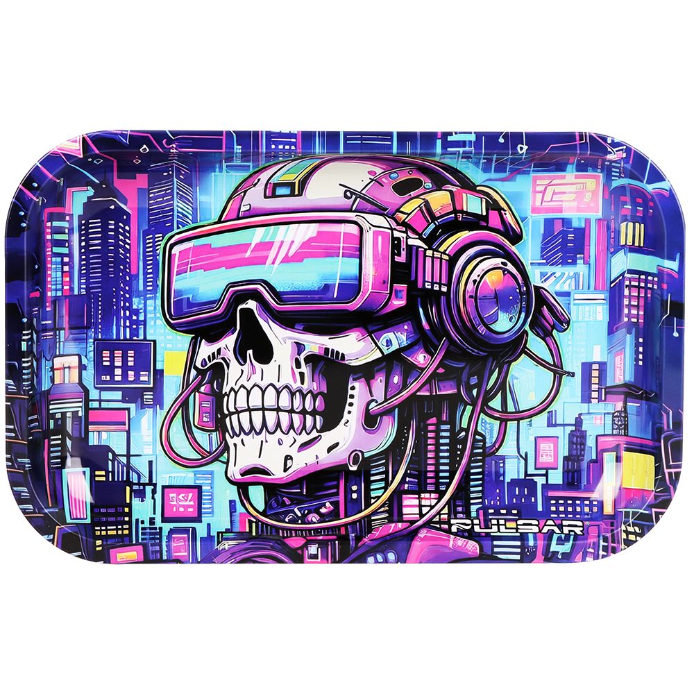 Pulsar Metal Rolling Tray - Cyber Pilot / 11"x7", BDD Wholesale