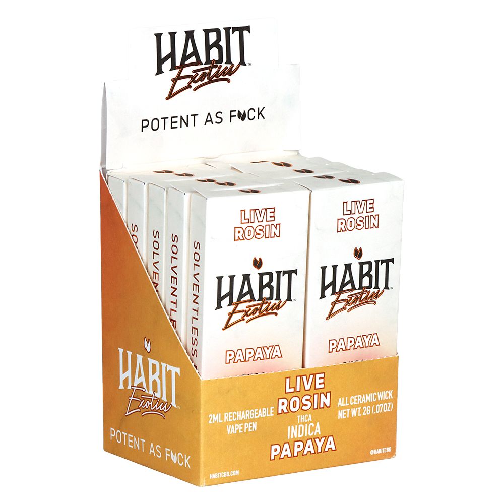 Habit Exotics THCA Live Rosin Disposable | 2g | 10ct Display, BDD Wholesale
