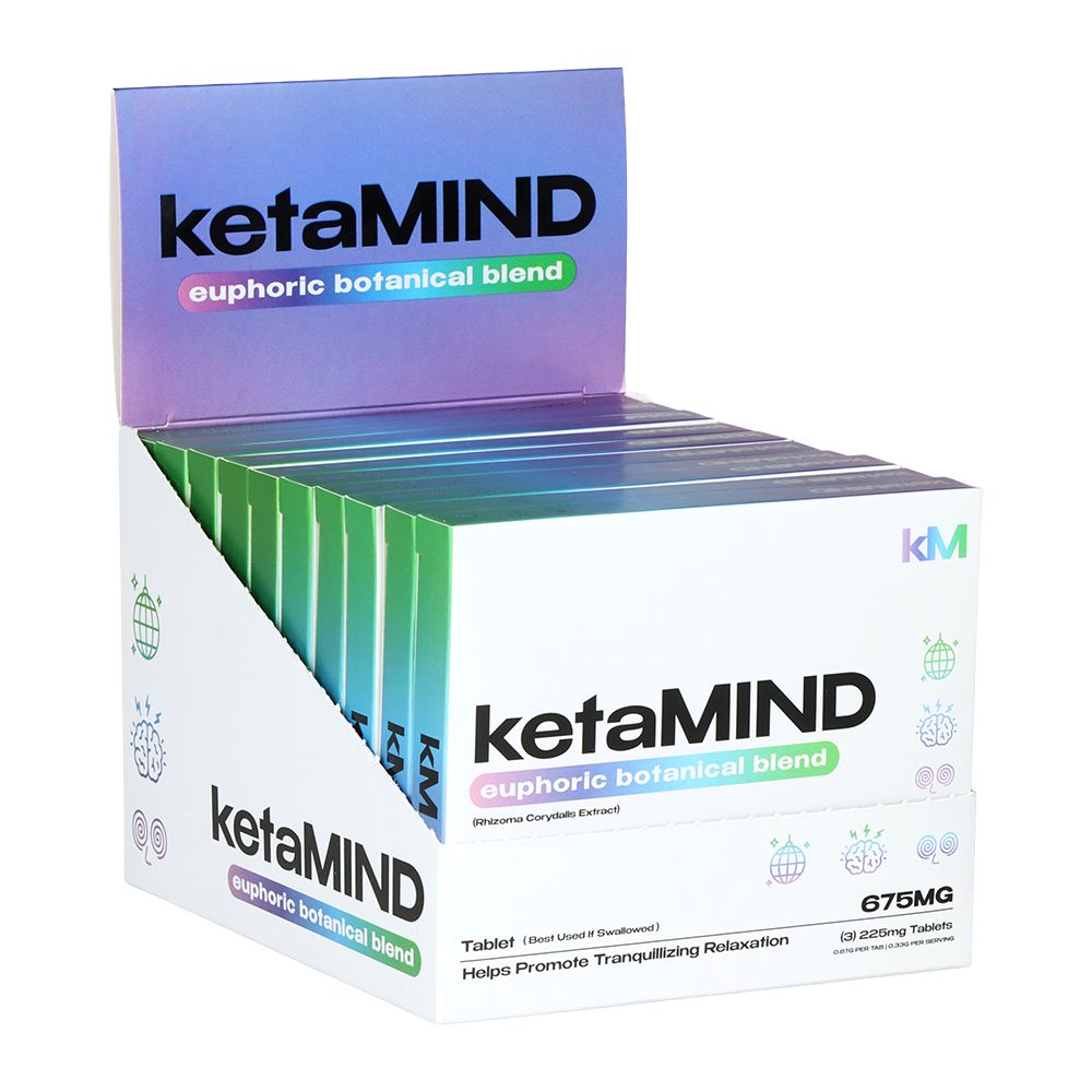 10CT DISPLAY - KetaMIND Euphoric Botanical Blend Tablets - 675mg / 3pc, BDD Wholesale