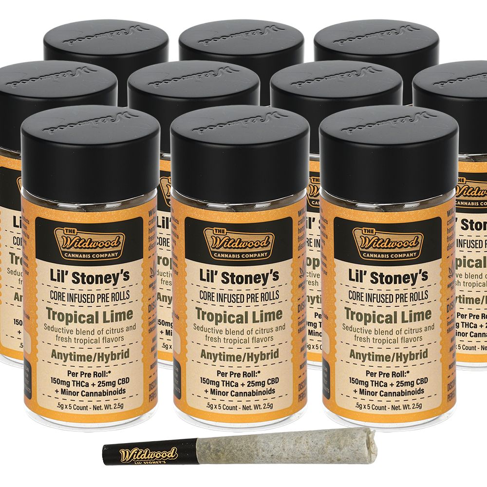 Wildwood THCA Live Resin Core Infused Pre-Rolls | 0.5g | 5pc | 10pk Bundle, BDD Wholesale