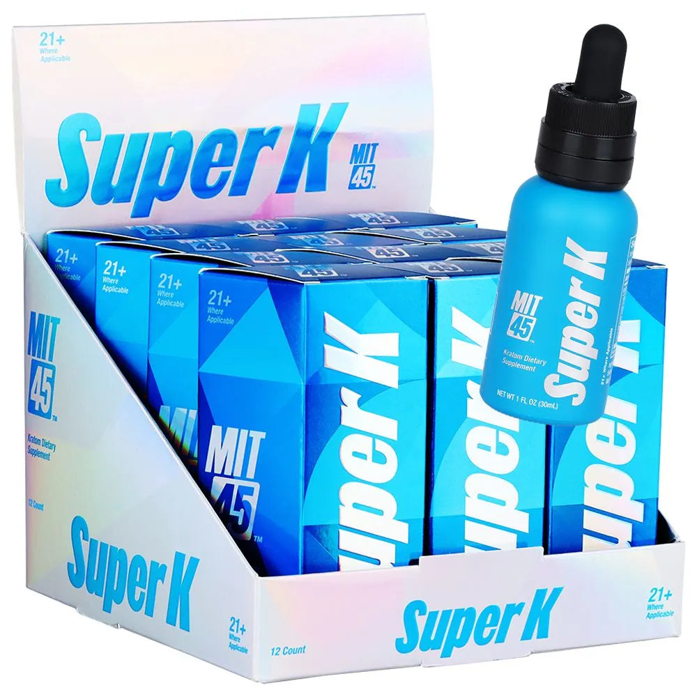 12CT DISPLAY - MIT45 Super K Kratom Shot - 150mg / 30ml, BDD Wholesale