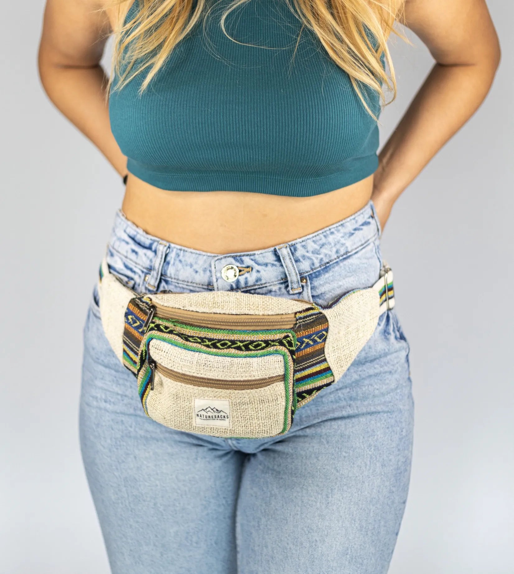 Naturesacks - Handcrafted Hemp Fanny Packs - Green