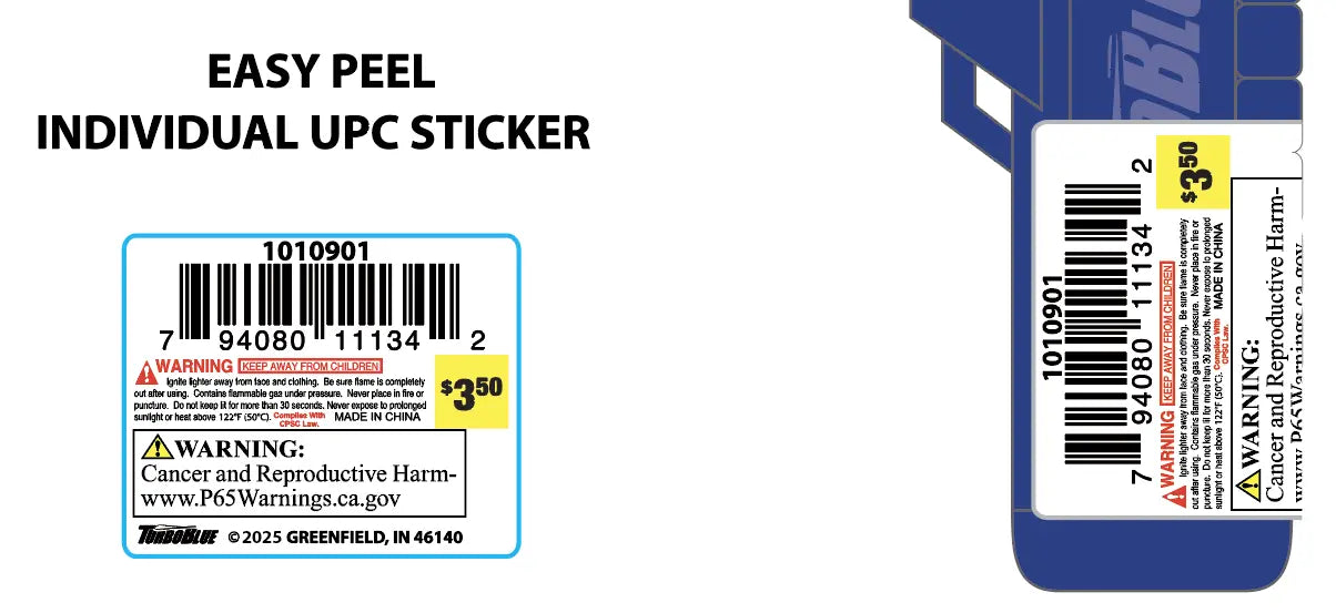 Large Tank XXL Torch Lighter - 14 Pieces Per Retail Ready Display 40322 TORCH BLUE