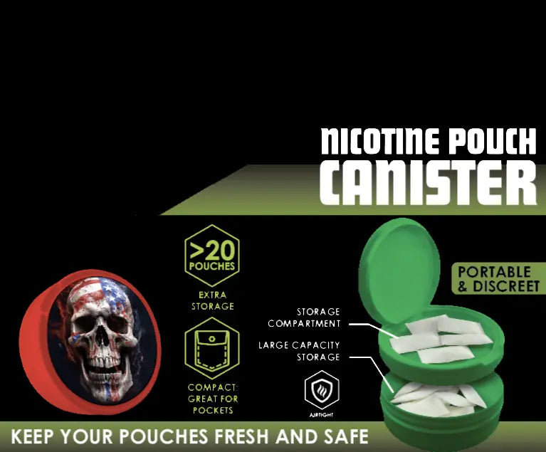 Nicotine Pouch And Storage Canisters - 10 Pieces Per Retail Ready Display 25689 ROUGHNECK