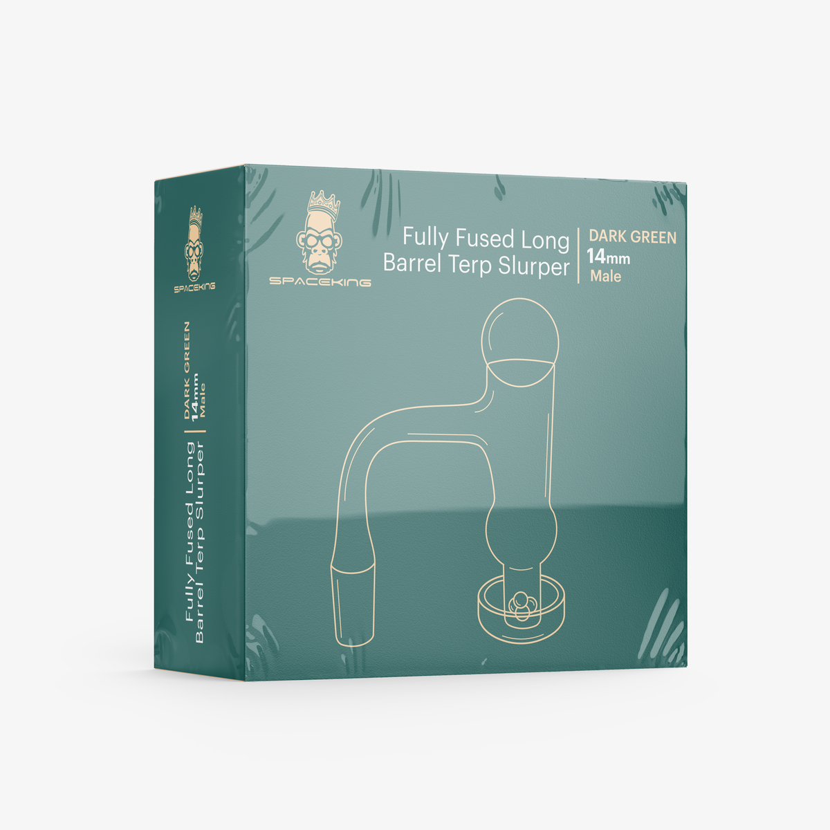 Space King Fully Fused Long Barrel Terp Slurper (Dark Green)