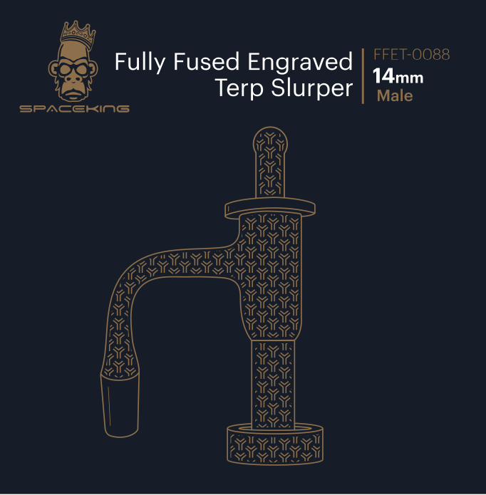Space King Fully Fused Engraved Terp Slurper - view 4 | BDDbrands