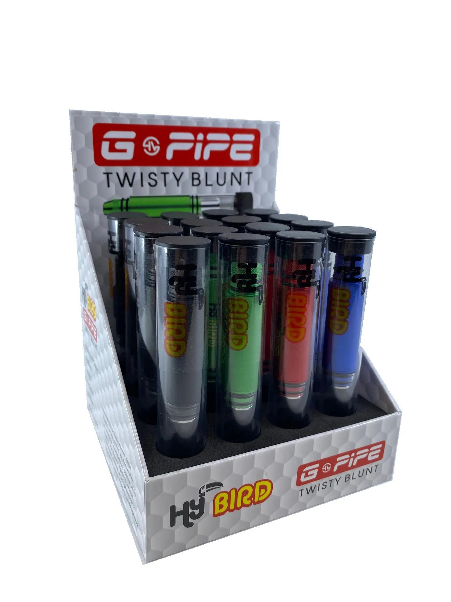 G-Pipe HyBird Glass Twist Blunt: Display of 16 High-Quality Blunts