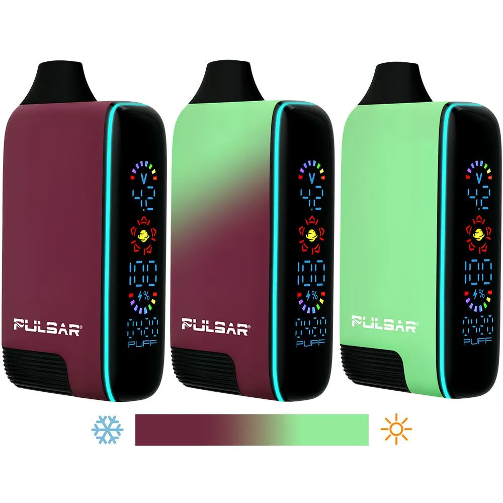8CT DISPLAY - Pulsar 510 DL 5.0 Digital Screen Battery Thermo Series - 1000mAh / Assorted Colors, BDD Wholesale