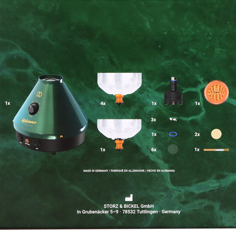 Storz & Bickel Volcano Classic Vaporizer - 25 Year Green & Gold Limited Edition, BDD Wholesale