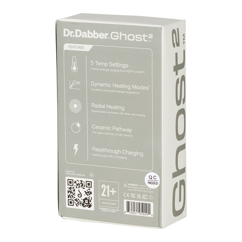 Dr. Dabber Ghost2 Concentrate Vaporizer - 1000mAh / Black, BDD Wholesale