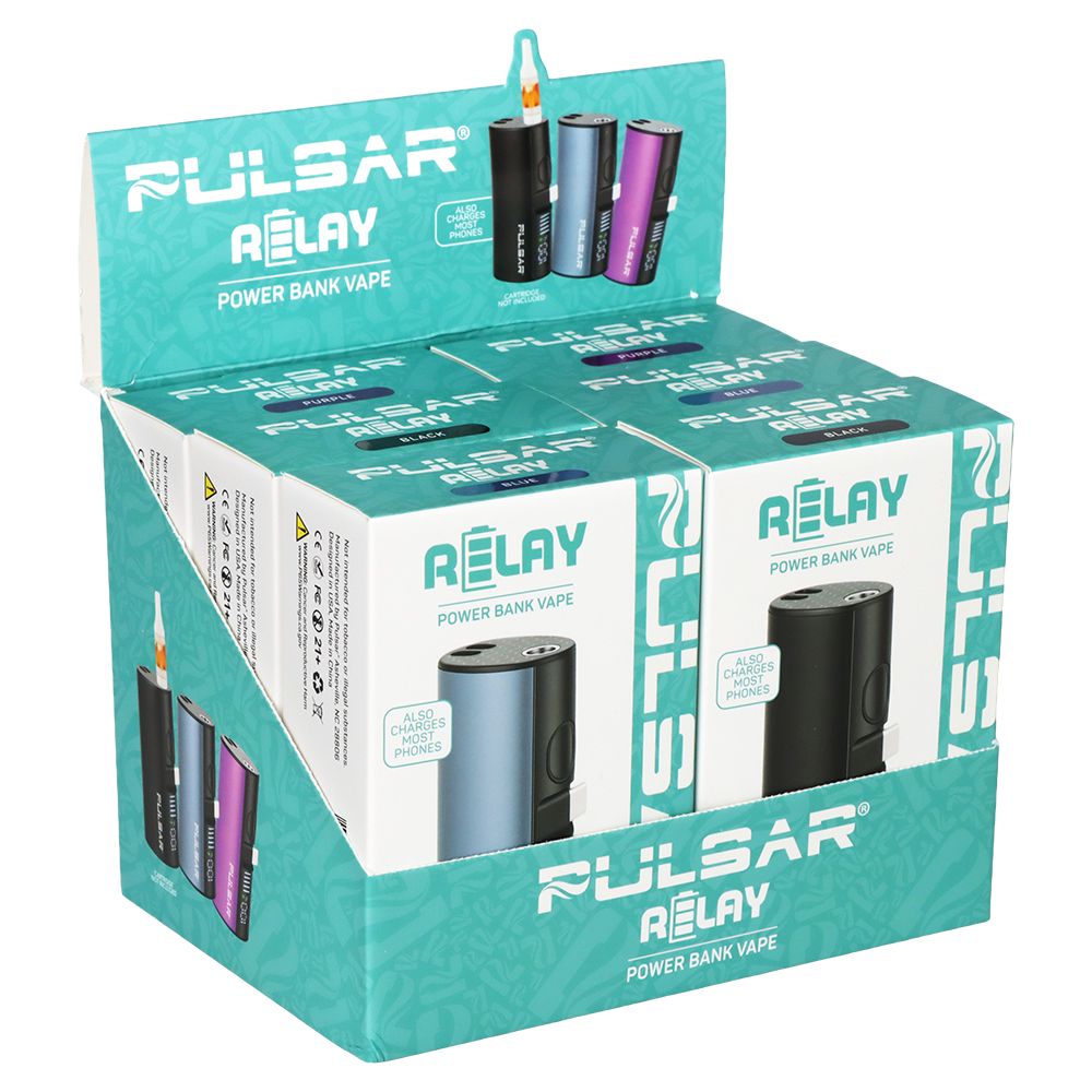 6CT DISPLAY - Pulsar 510 Relay Power Bank Vaporizer - 5000mAh / Assorted Colors, BDD Wholesale