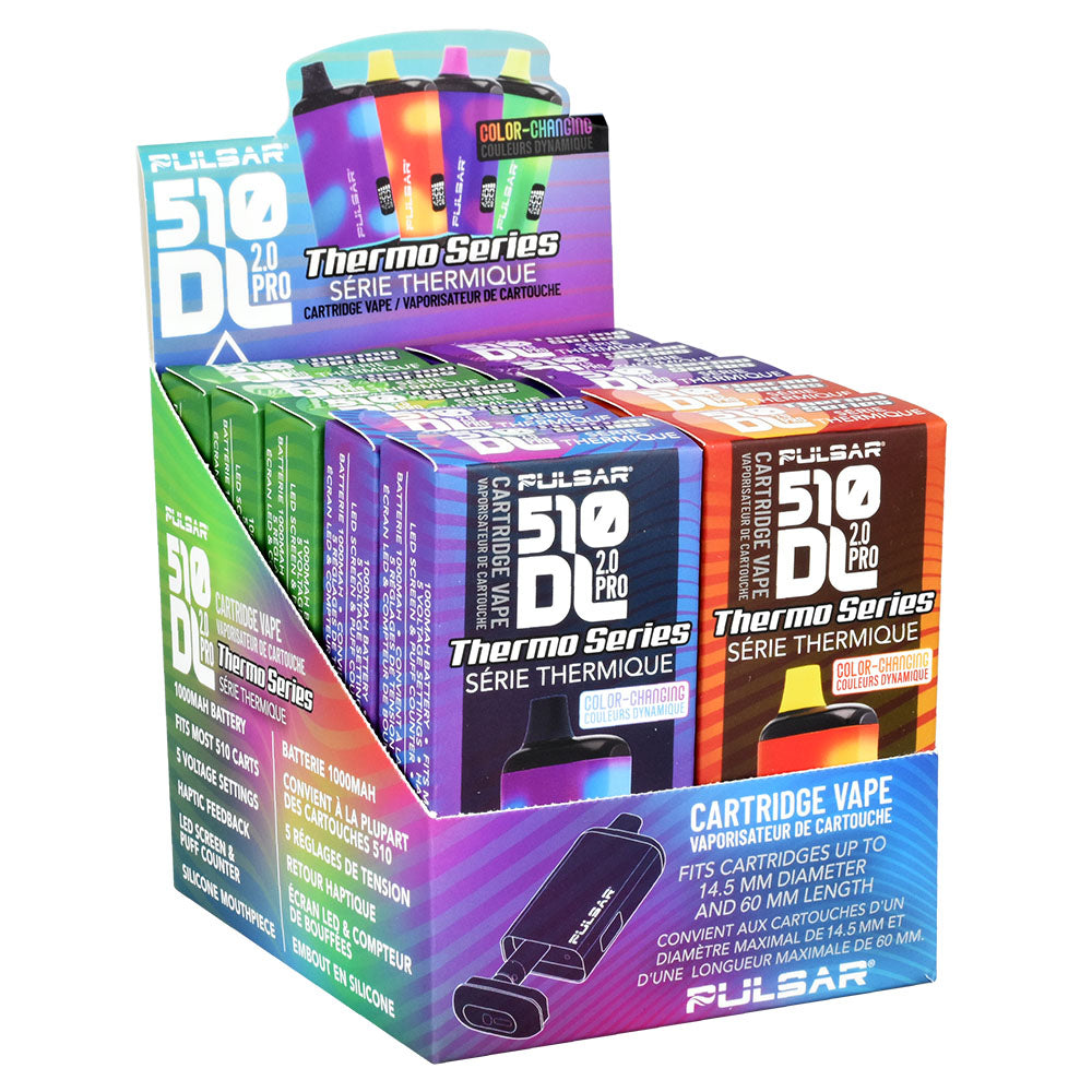 Pulsar 510 DL 2.0 Pro VV Vape Bar | Thermo Series | 1000mAh, BDD Wholesale