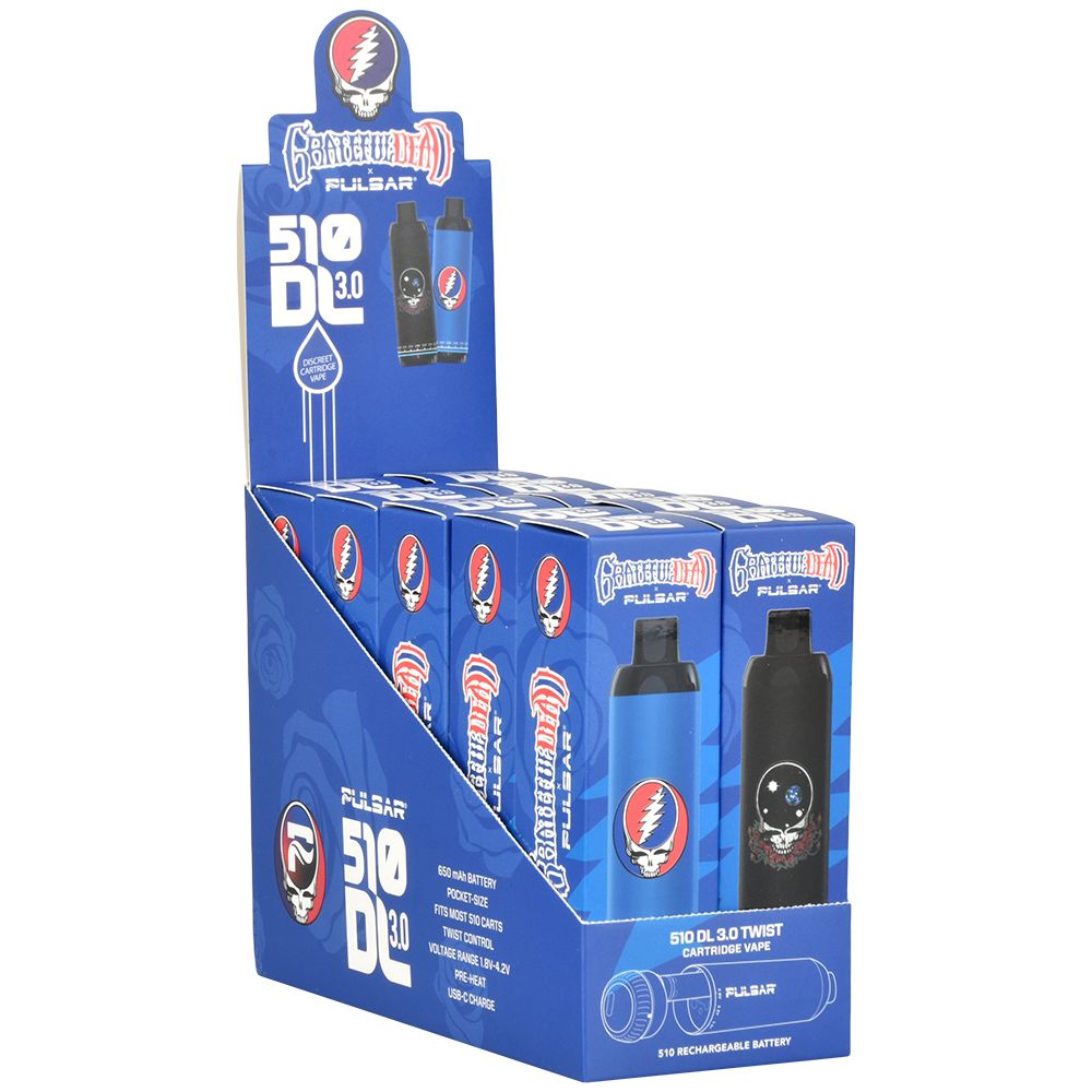 Grateful Dead x Pulsar 510 DL 3.0 Twist Variable Voltage Vape Pen | 650mAh, BDD Wholesale