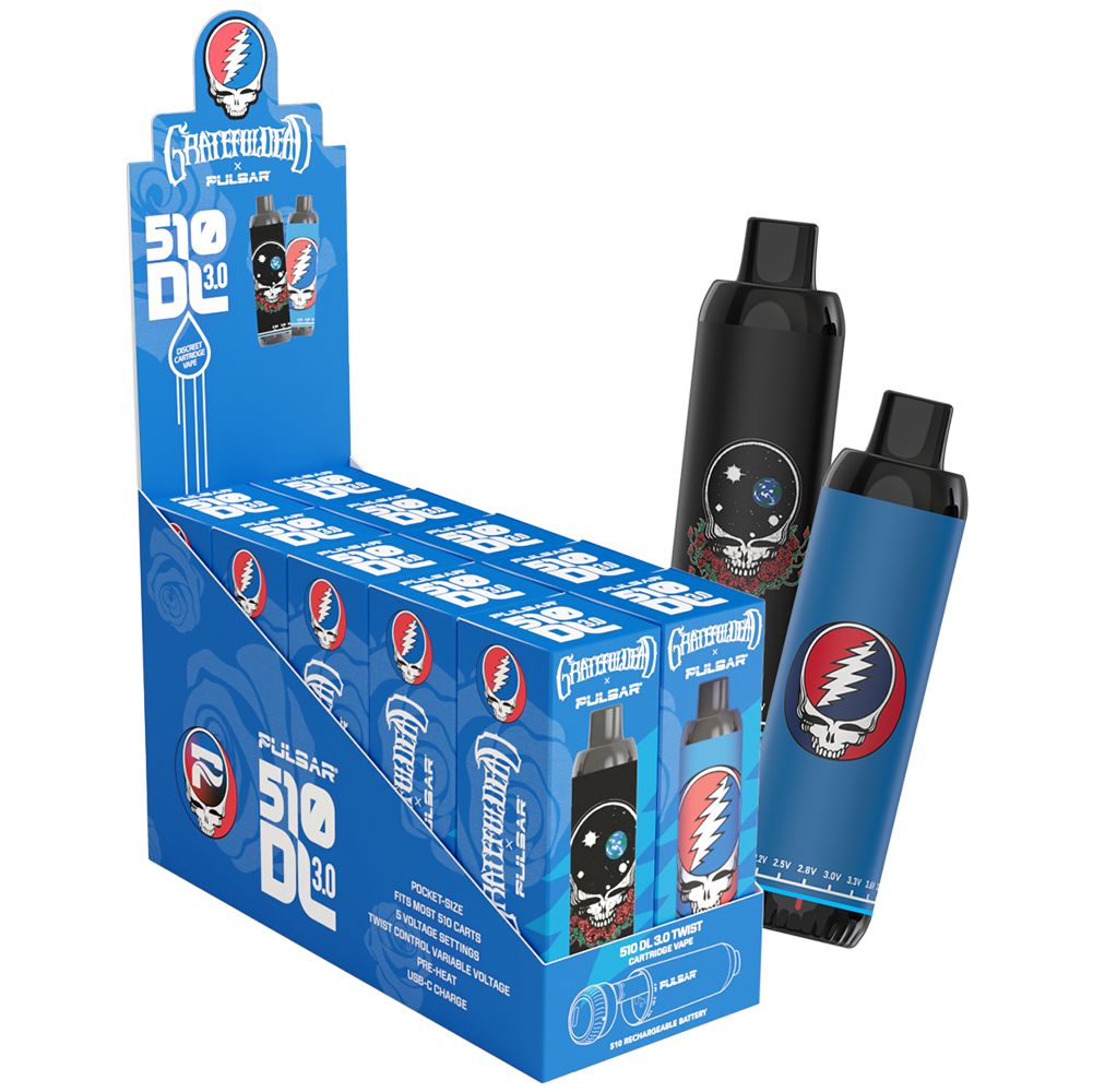 Grateful Dead x Pulsar 510 DL 3.0 Twist Variable Voltage Vape Pen | 650mAh, BDD Wholesale