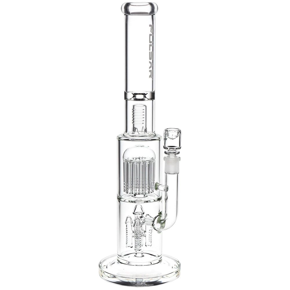 Pulsar Double Chamber Rocket Perc Chugger Glass Water Pipe - 15.25" / 14mm F, BDD Wholesale
