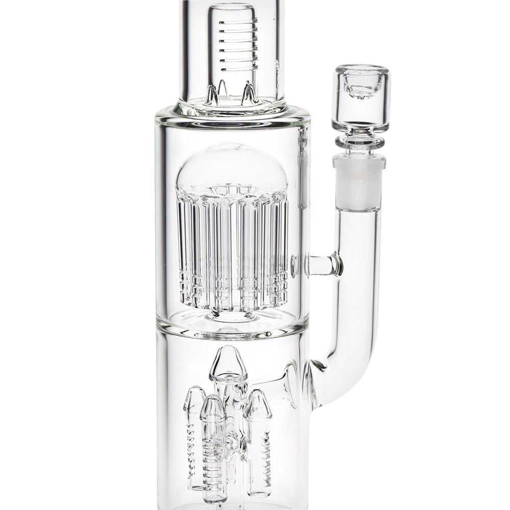 Pulsar Double Chamber Rocket Perc Chugger Glass Water Pipe - 15.25" / 14mm F, BDD Wholesale