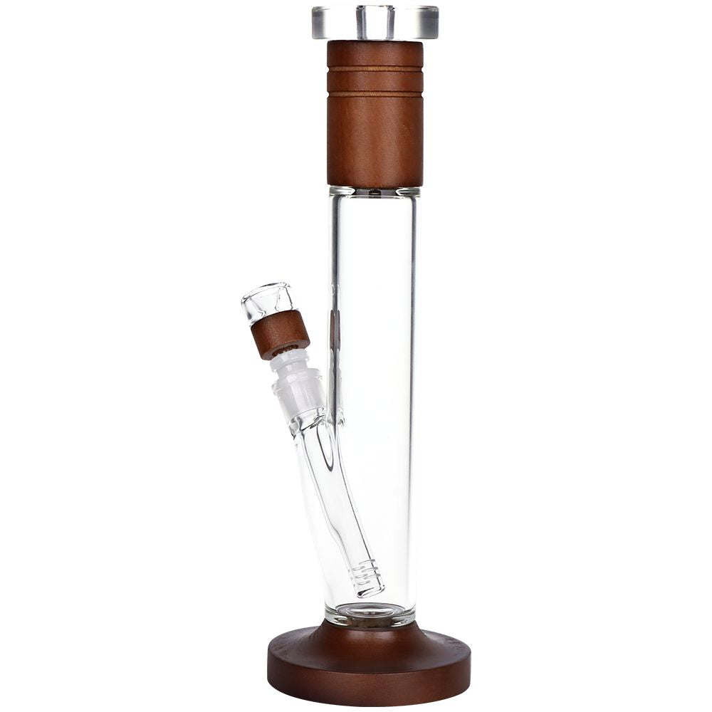 Pulsar Wood on Glass Straight Tube Water Pipe - 14.25" / 14mm F, BDD Wholesale