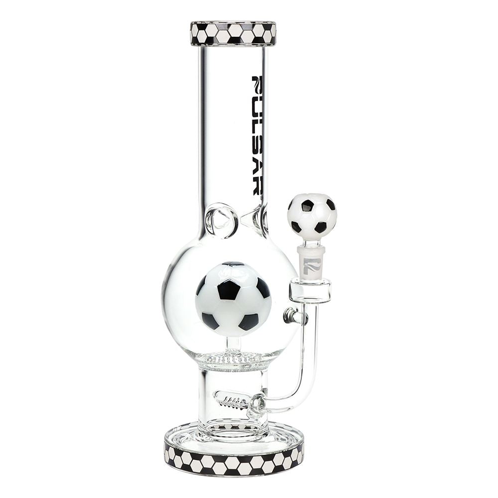 Pulsar Soccer Celebration Bubble Base Glass Water Pipe - 12.6" / 14mm F, BDD Wholesale