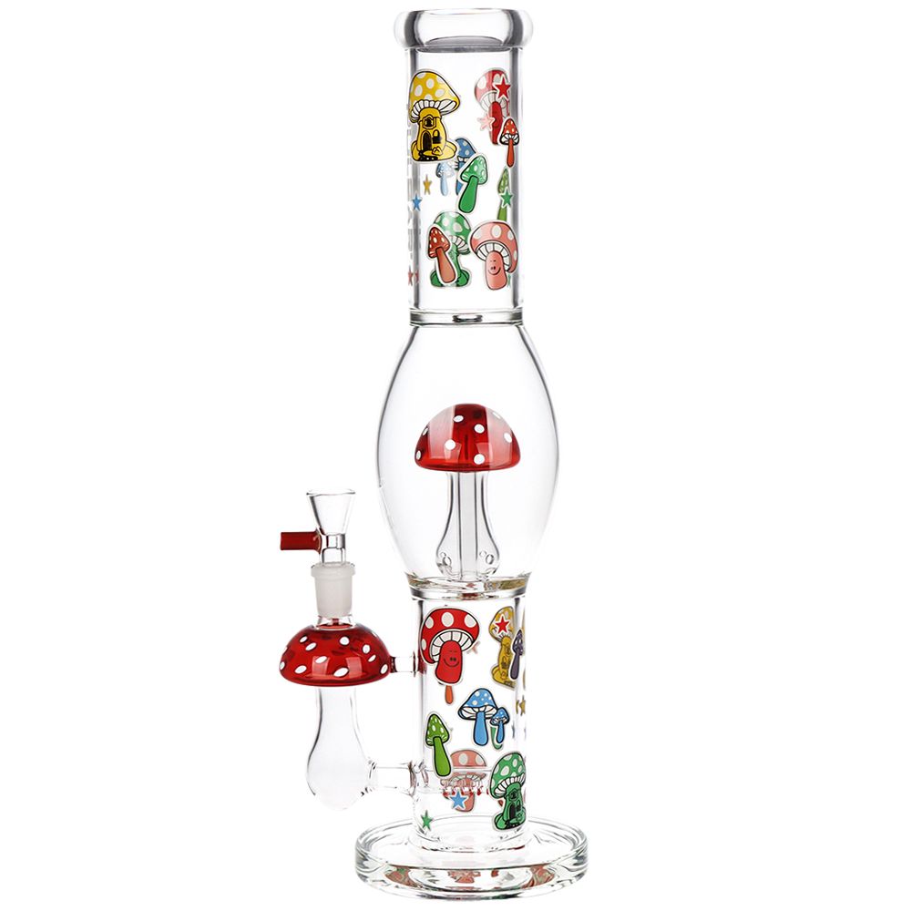 Pulsar Shroom Shenanigans Glass Water Pipe - 15.25" / 14mm F, BDD Wholesale