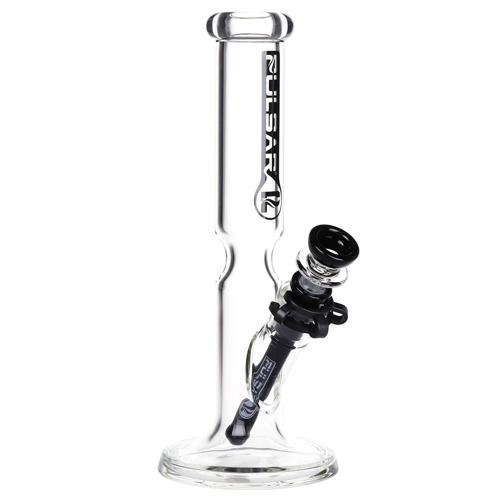 Pulsar Flared Straight Tube Glass Water Pipe w/ Ice Restriction - 9.75" / 14mm F, BDD Wholesale