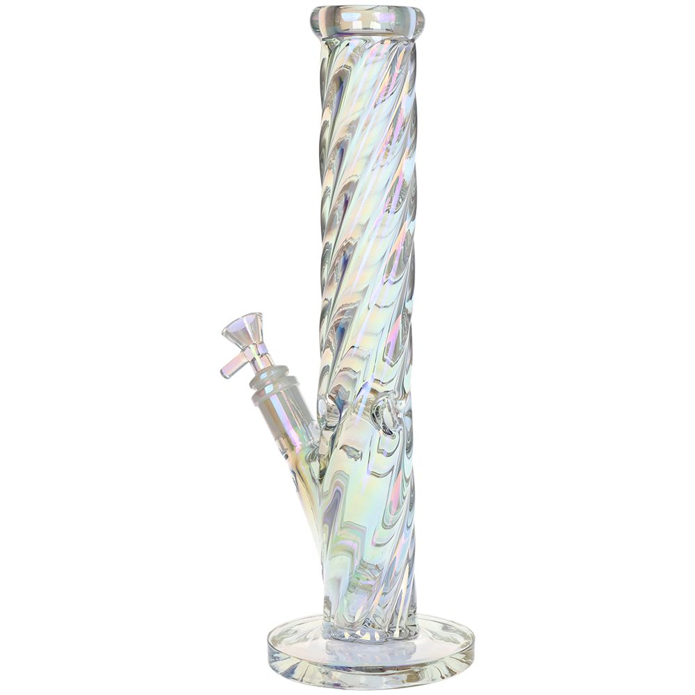 SeshGear Twist Straight Tube Glass Water Pipe - 13.75" / 14mm F, BDD Wholesale