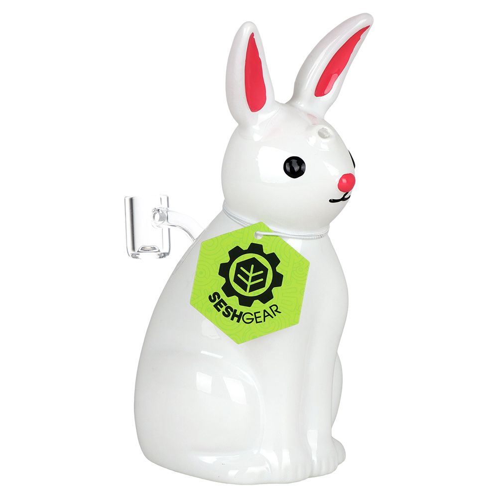 SeshGear White Rabbit Glass Dab Rig - 7.5" / 14mm F, BDD Wholesale