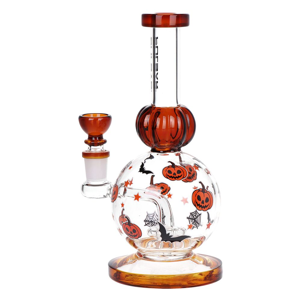 Pulsar Crazy Pumpkins Glass Water Pipe 7.9" / 14mm F, BDD Wholesale