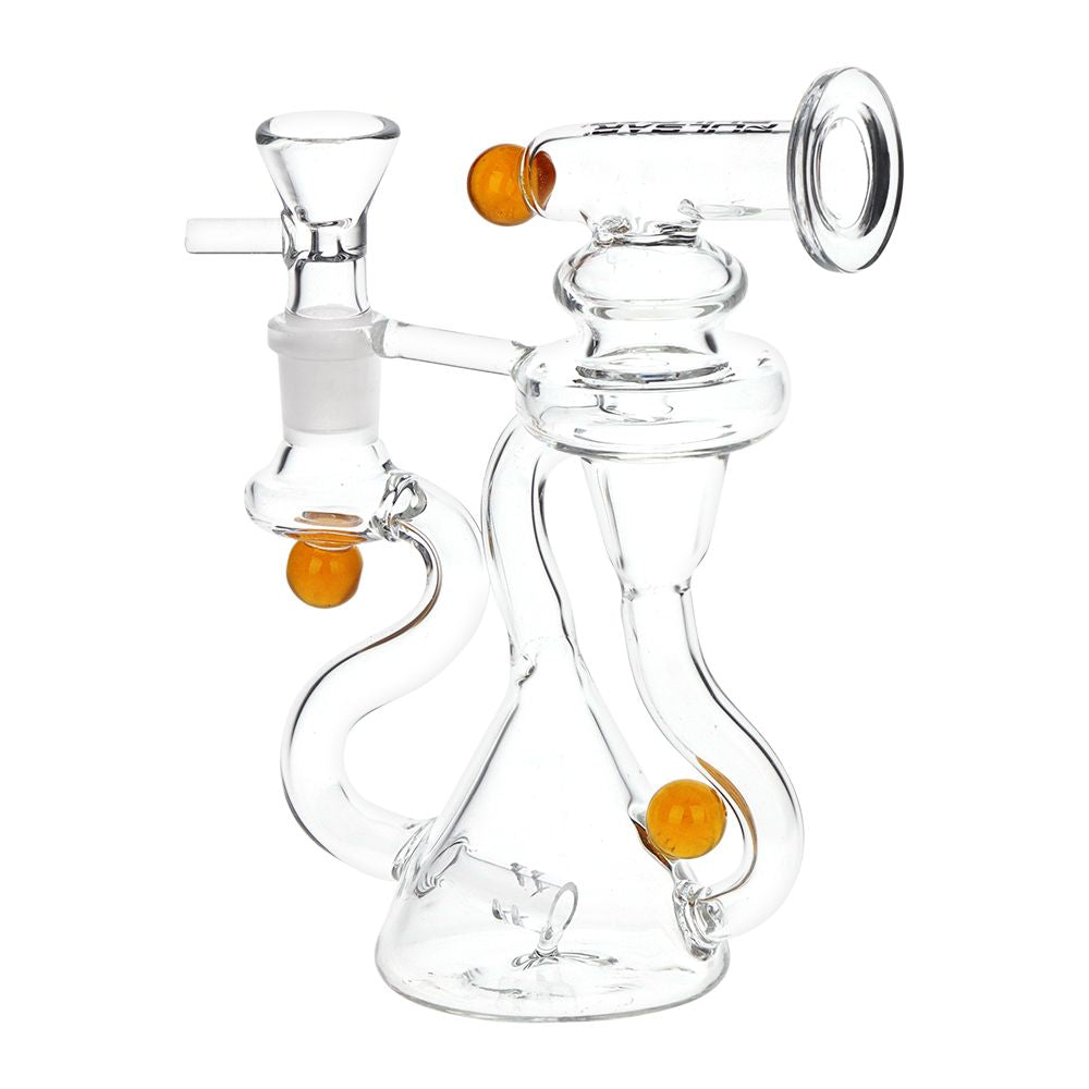 Pulsar Marble Scope Recycler Glass Water Pipe - 6" / 14mm F, BDD Wholesale