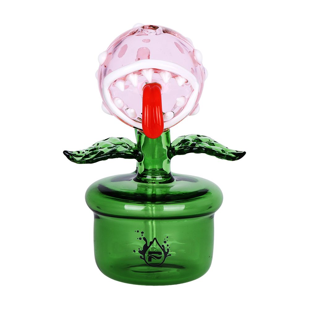 Pulsar Angry Flower Pot Glass Water Pipe - 5.5" / 14mm F, BDD Wholesale