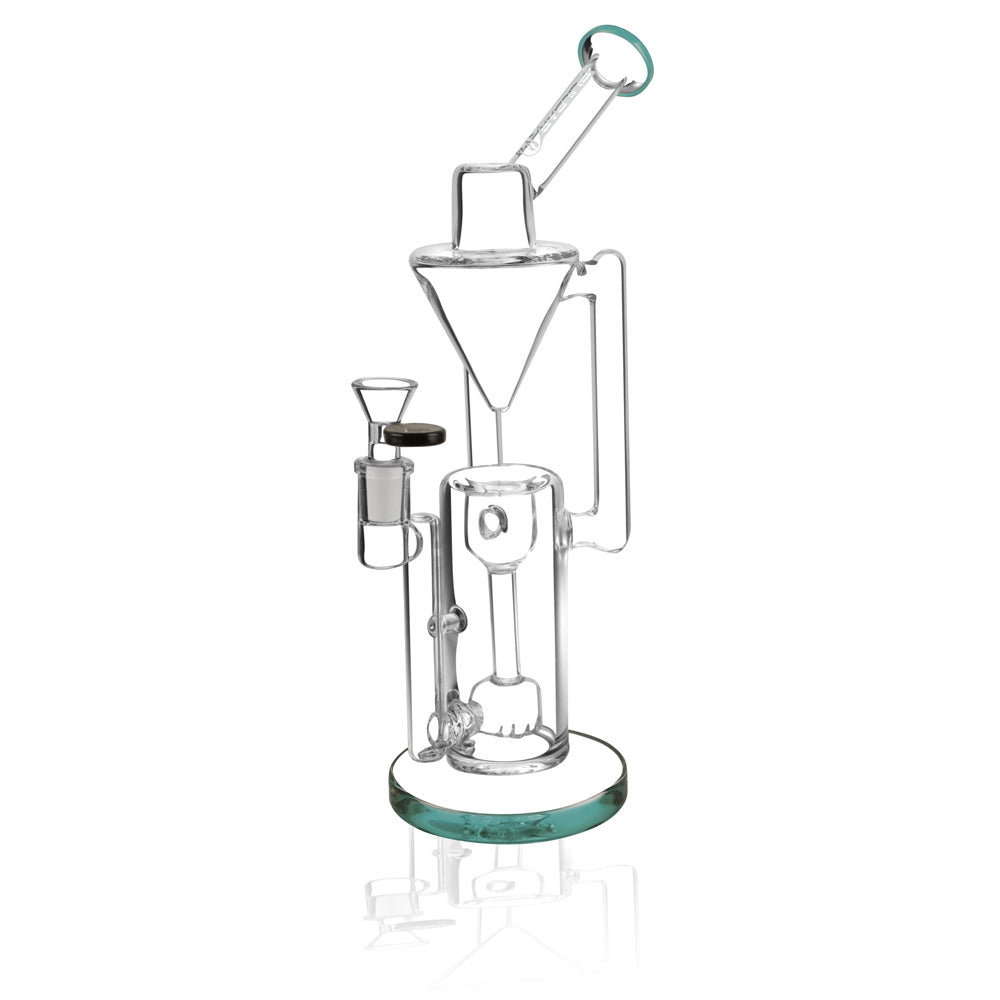 Pulsar Thinker Gravity Recycler Water Pipe - 11" / 14mm F / Colors Vary, BDD Wholesale