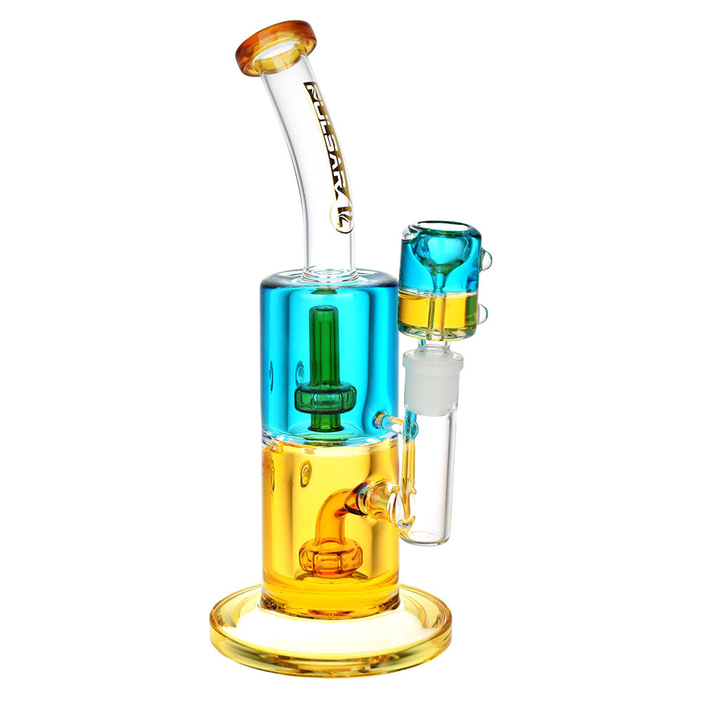 Pulsar Bicolor Glycerin Chugger Water Pipe | 9.75" | 14mm F, BDD Wholesale