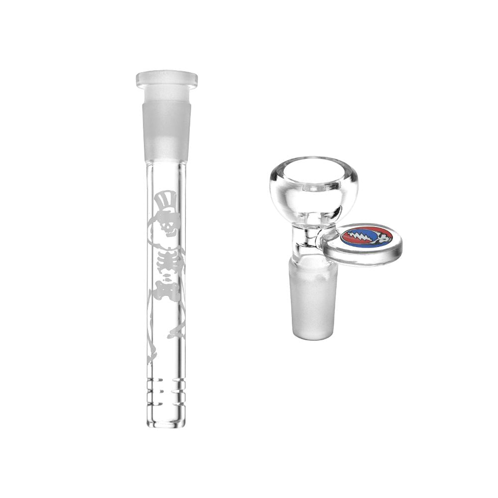 Grateful Dead x Pulsar Space Your Face Straight Tube Glass Water Pipe - 11.75" / 14mm F, BDD Wholesale