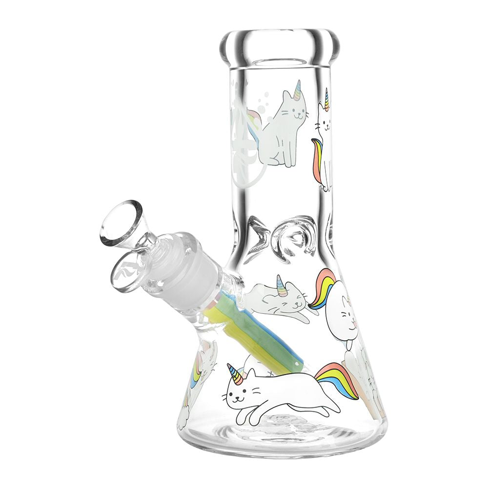Pulsar Caticorns Design Series Glass Beaker Water Pipe - 8" / 14mm F, BDD Wholesale