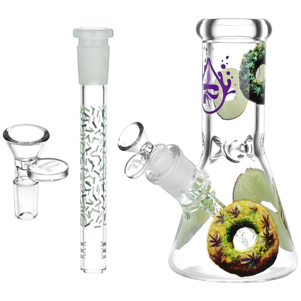 Pulsar Forbidden Donuts Design Series Glass Beaker Water Pipe - 7.75" / 14mm F, BDD Wholesale