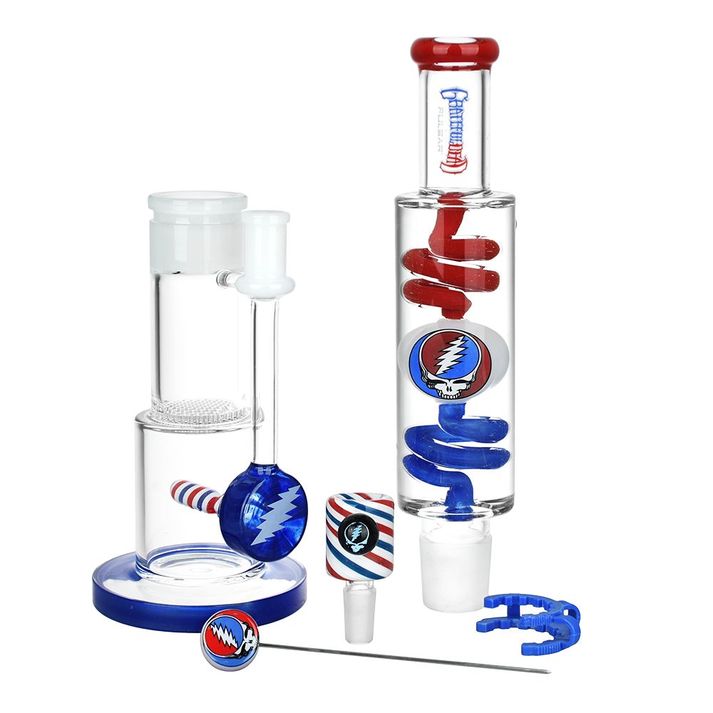 Grateful Dead x Pulsar 10 Year Flood Glycerin Water Pipe Kit - 16" / 14mm F, BDD Wholesale