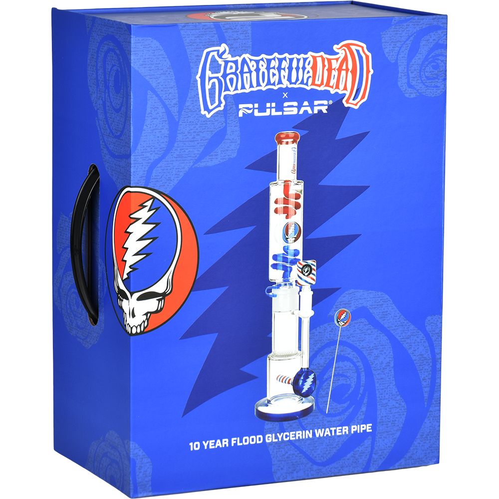 Grateful Dead x Pulsar 10 Year Flood Glycerin Water Pipe Kit - 16" / 14mm F, BDD Wholesale