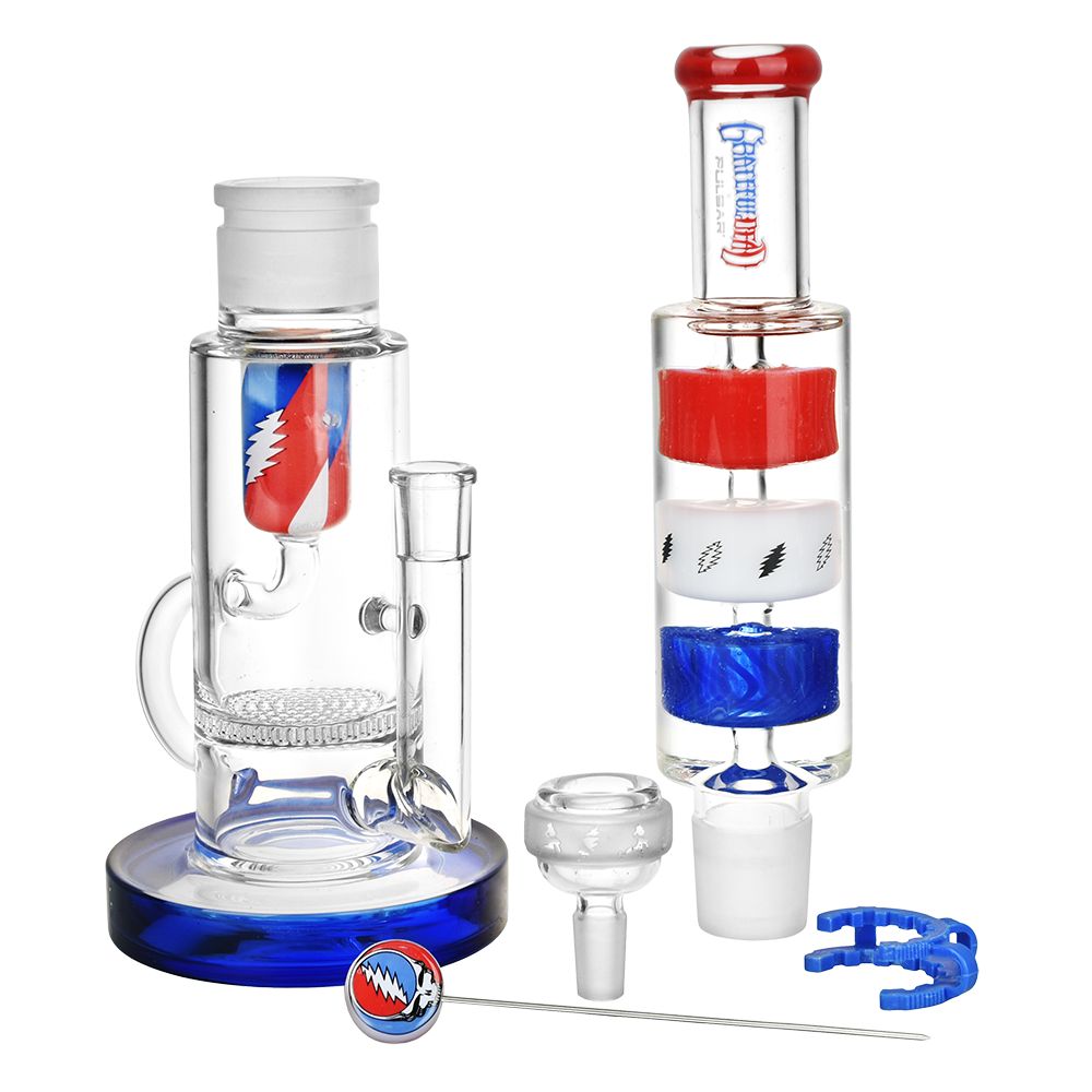 Grateful Dead x Pulsar Cool It Down Glycerin Water Pipe Kit - 16.5" / 14mm F, BDD Wholesale