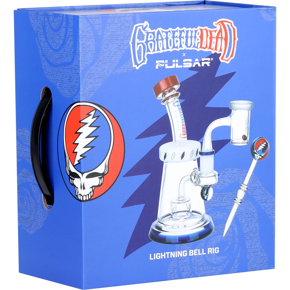 Grateful Dead x Pulsar Lightning Bell Dab Rig Set - 7.5" / 14mm F, BDD Wholesale