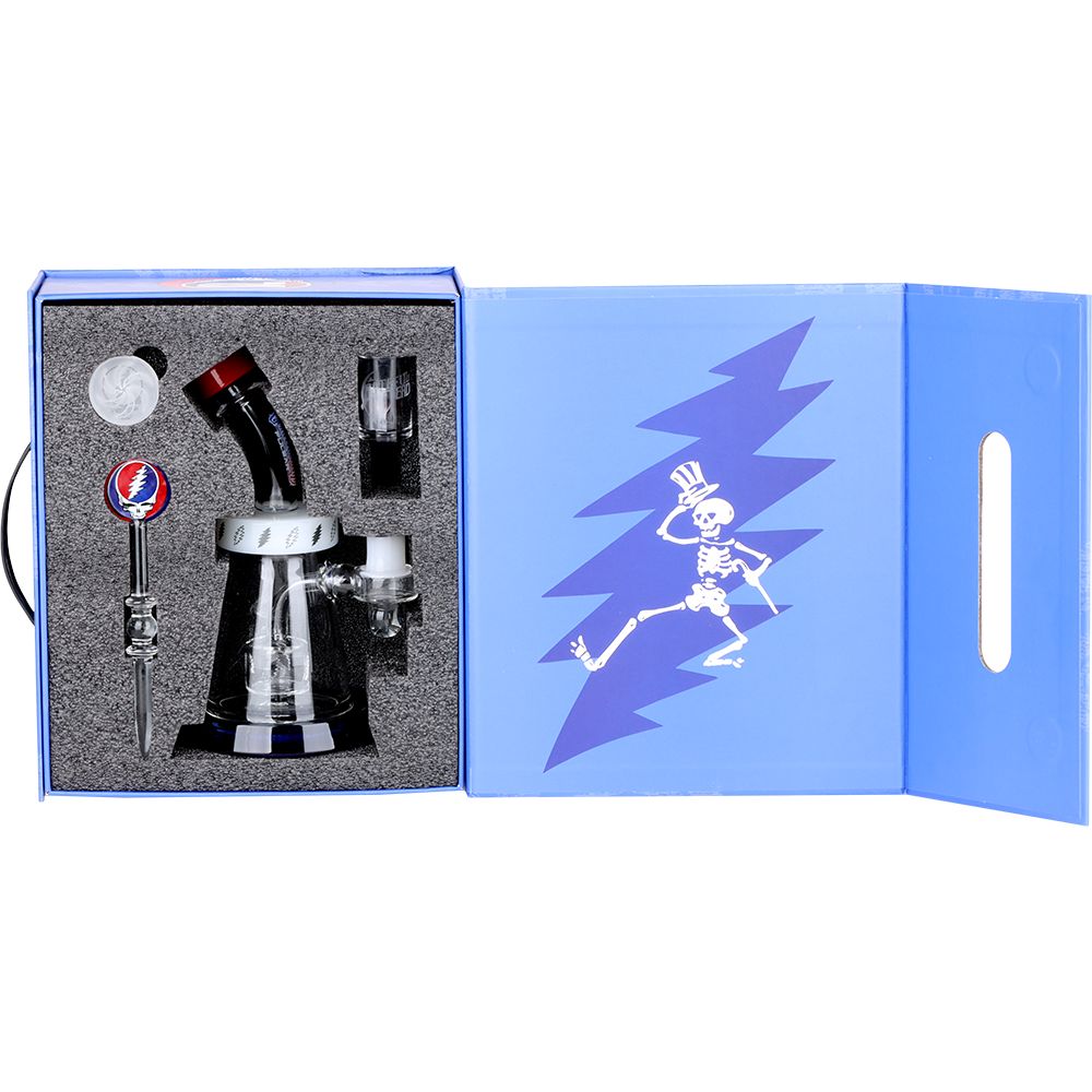Grateful Dead x Pulsar Lightning Bell Dab Rig Set - 7.5" / 14mm F, BDD Wholesale