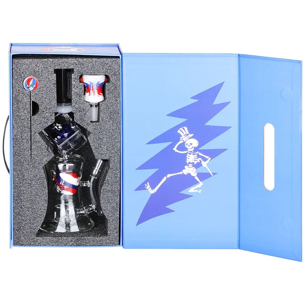 Grateful Dead x Pulsar Tesseract Hypercube Glass Water Pipe - 10.75" / 14mm F, BDD Wholesale