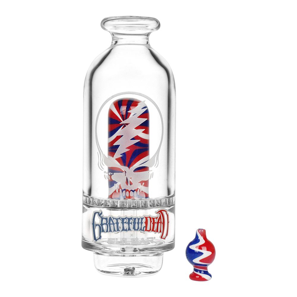 Grateful Dead x Pulsar Sandblast Stealie Attachment Set for Puffco Peak & Peak Pro - 6", BDD Wholesale