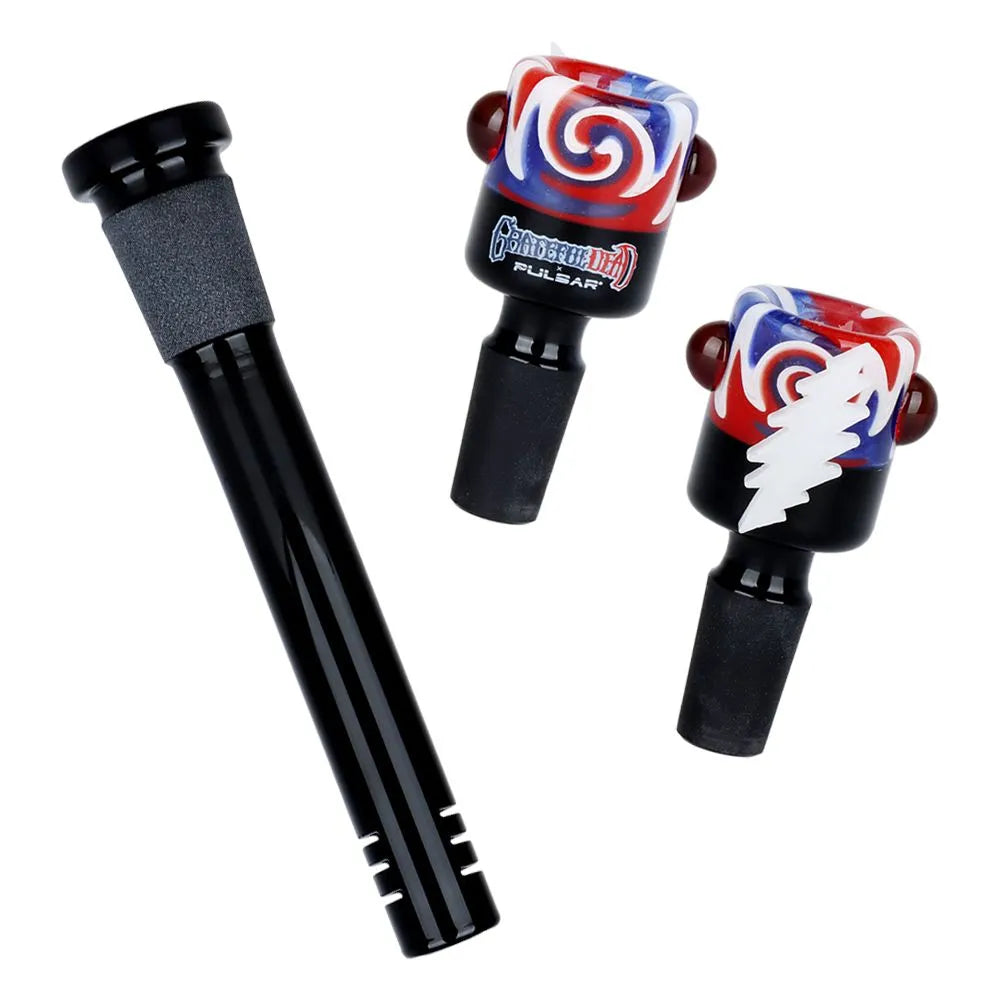 The Grateful Dead x Pulsar Inside Print Straight Tube Glass Water Pipe | 11.25" | 14mm F, BDD Wholesale