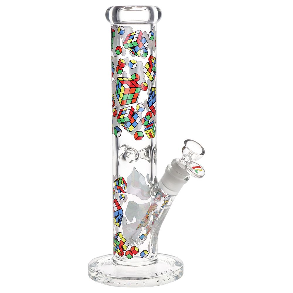 Pulsar Design Series Straight Tube Glass Water Pipe | 12" | 14mm F, BDD Wholesale