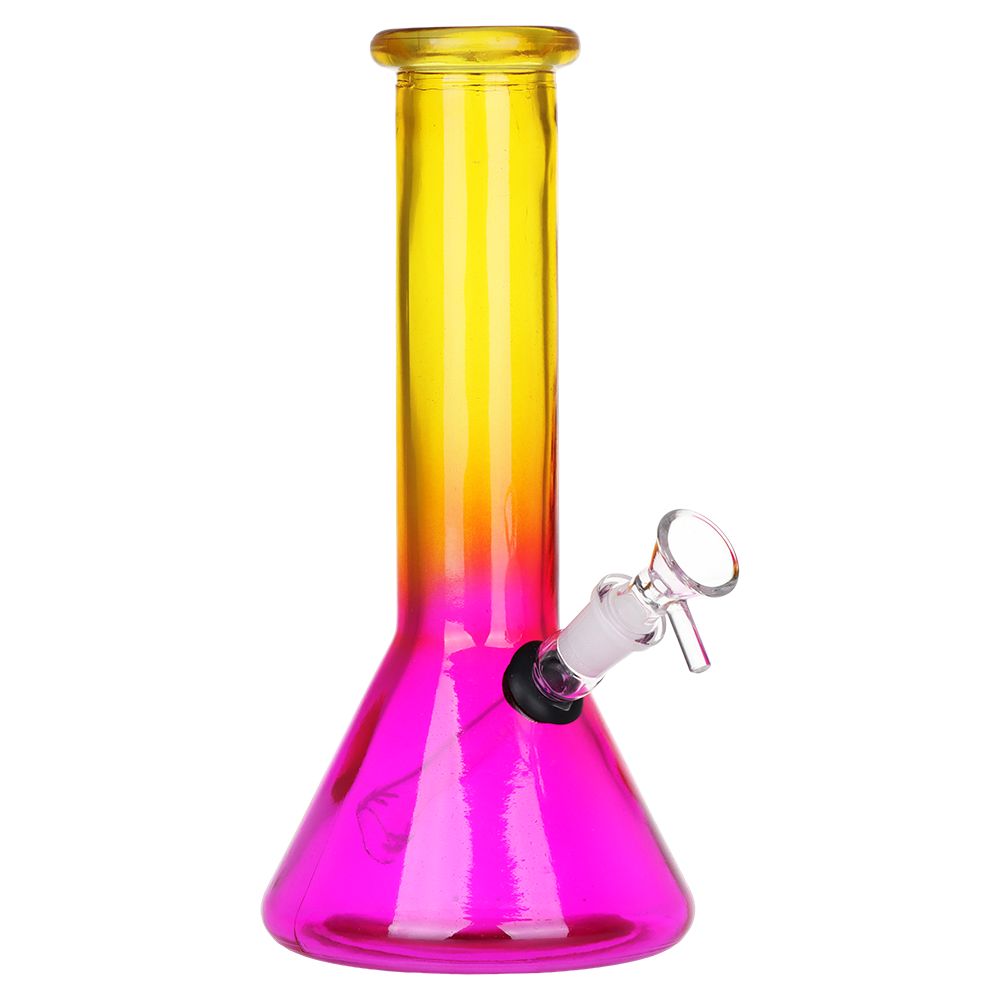 SeshGear Boxed Ombre Beaker Glass Water Pipe - 10" / 14mm F / Colors Vary, BDD Wholesale