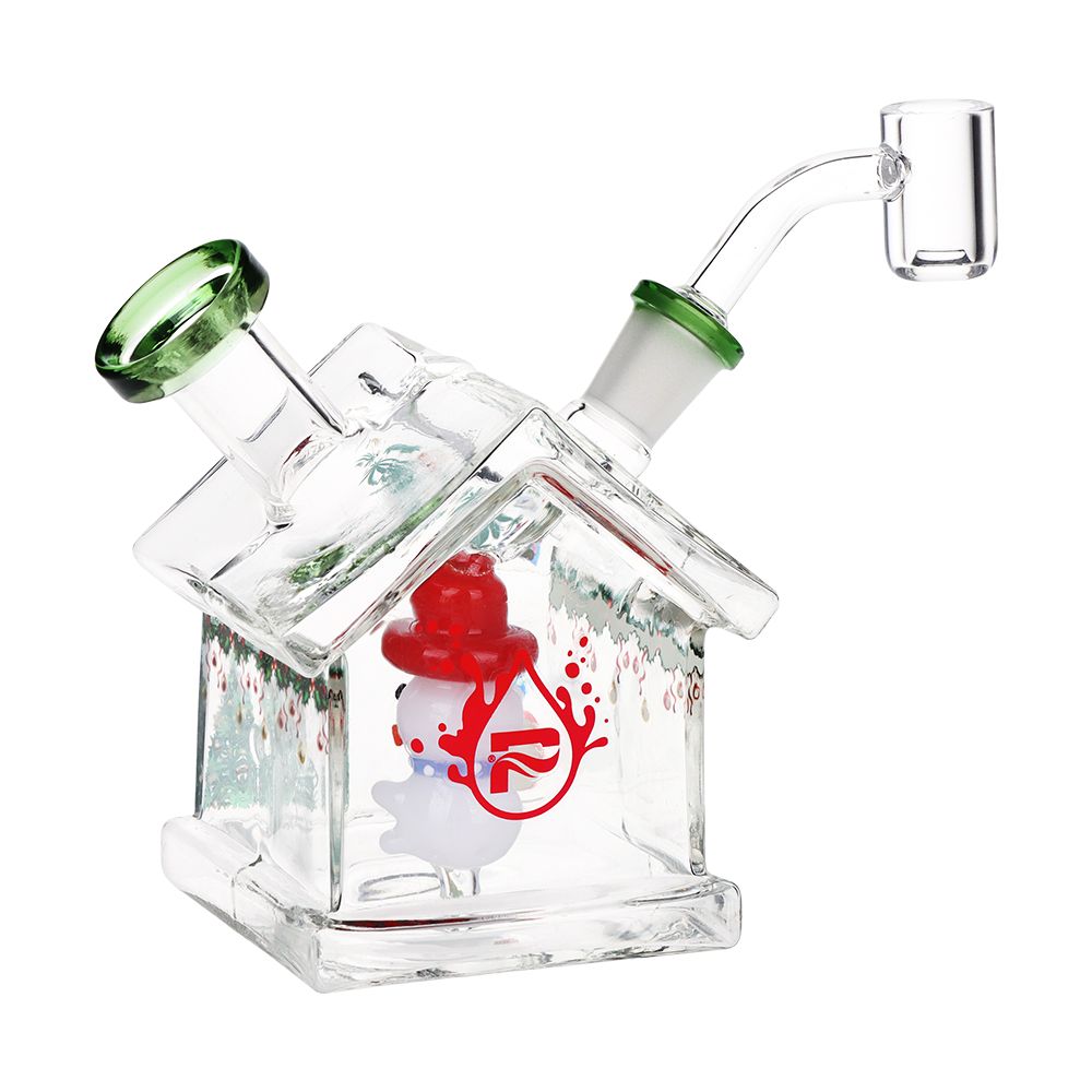 Pulsar Christmas House Party Glass Dab Rig - 4.5" / 14mm F, BDD Wholesale